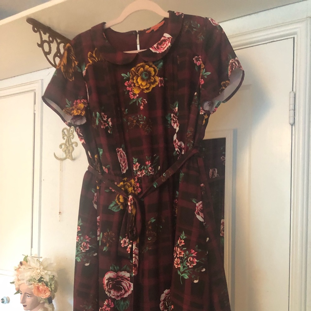 Floral Plaid dress